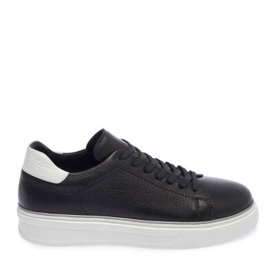  Siyah Deri Erkek Sneaker - E24I1AY56688-A23 - 3