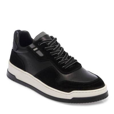  Siyah Deri Erkek Sneaker - E24I1AY56692-W19 