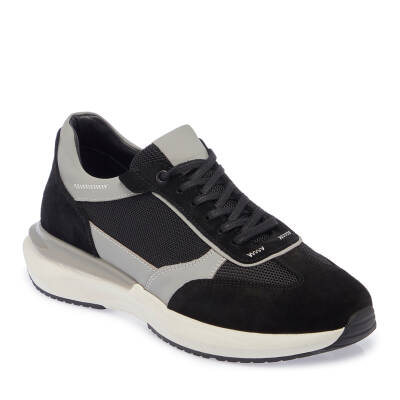  Siyah Deri Erkek Sneaker - E24I1AY56693-A01 - 1