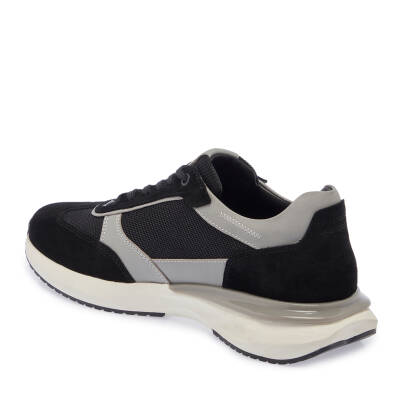  Siyah Deri Erkek Sneaker - E24I1AY56693-A01 - 2