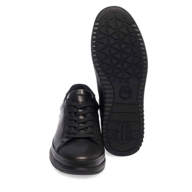 Siyah Hakiki Deri Erkek Sneaker - E24I1AY56696-A23 - 4