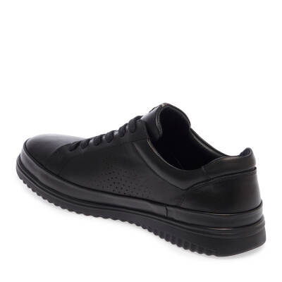  Siyah Deri Erkek Sneaker - E24I1AY56696-A23 - 2