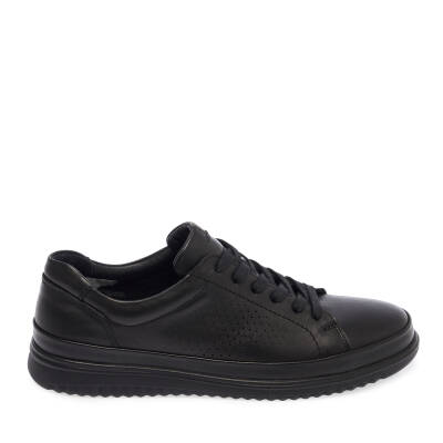  Siyah Deri Erkek Sneaker - E24I1AY56696-A23 - 3