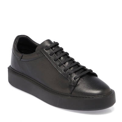  Siyah Deri Erkek Sneaker - E24I1AY56697-A41 