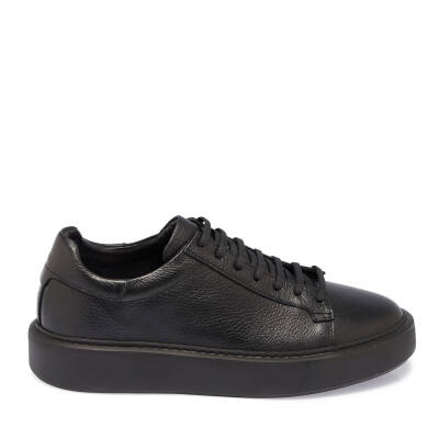  Siyah Deri Erkek Sneaker - E24I1AY56697-A41 - 3