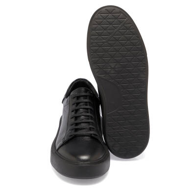  Siyah Deri Erkek Sneaker - E24I1AY56697-A41 - 4