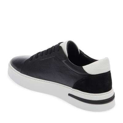  Siyah Deri Erkek Sneaker - E24I1AY56699-A23 - 2