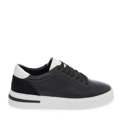  Siyah Deri Erkek Sneaker - E24I1AY56699-A23 - 3