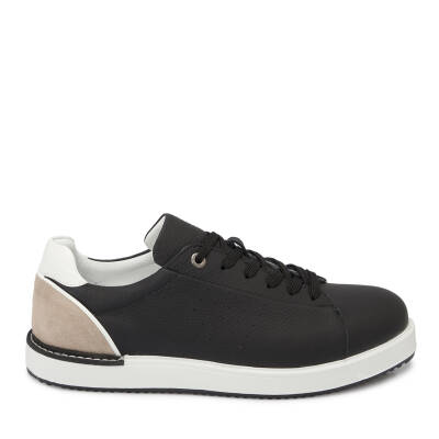  Siyah Deri Erkek Sneaker - E24I1AY56700-A41 - 3