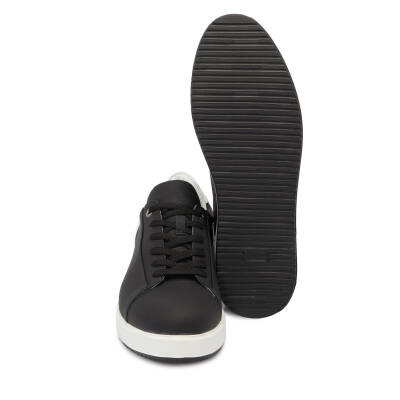  Siyah Deri Erkek Sneaker - E24I1AY56700-A41 - 4