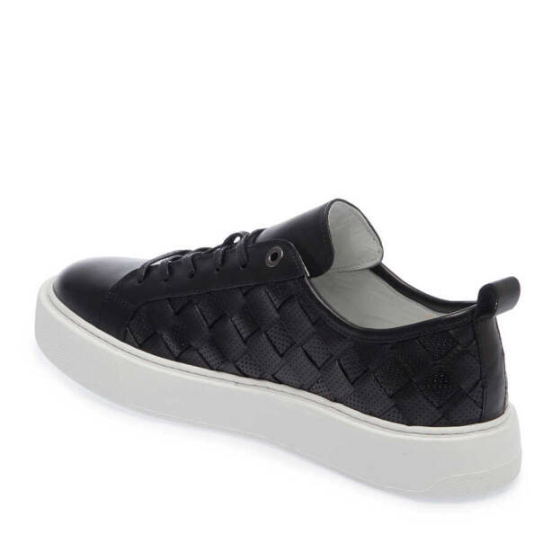 Siyah Deri Erkek Sneaker - E24I1AY56702-C1U - 2