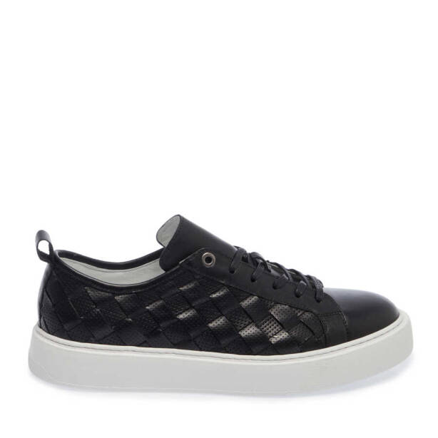 Siyah Deri Erkek Sneaker - E24I1AY56702-C1U - 3