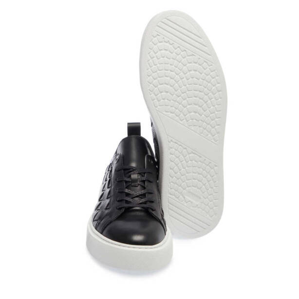 Siyah Deri Erkek Sneaker - E24I1AY56702-C1U - 4