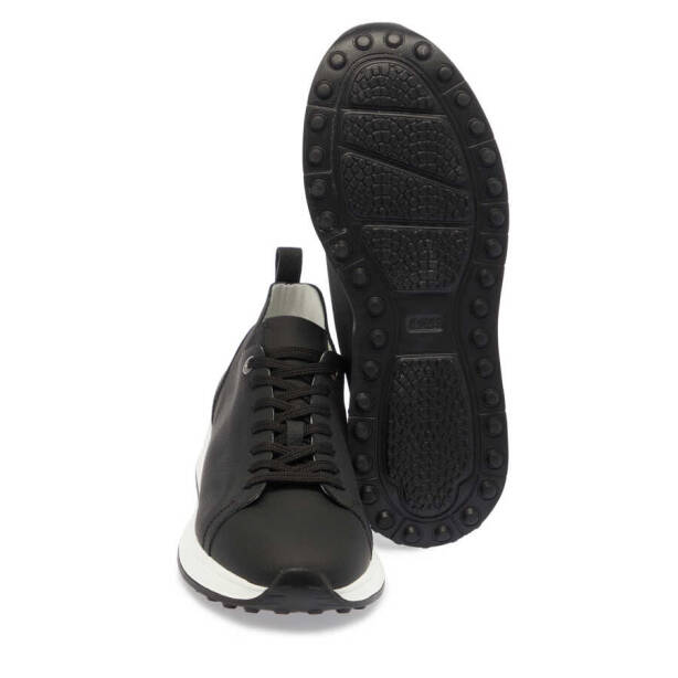 Siyah Deri Erkek Sneaker - E24I1AY56703-A41 - 4