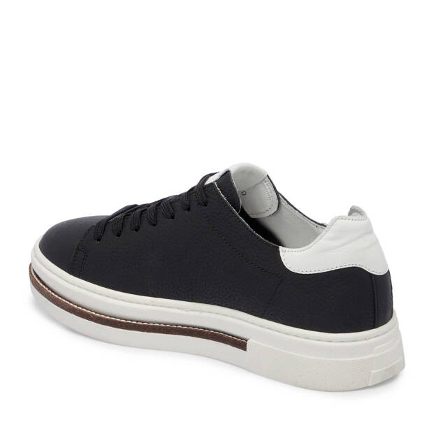 Siyah Deri Erkek Sneaker - E24I1AY56707-A41 - 2