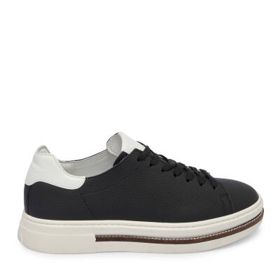  Siyah Deri Erkek Sneaker - E24I1AY56707-A41 - 3