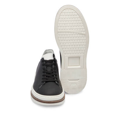  Siyah Deri Erkek Sneaker - E24I1AY56707-A41 - 4