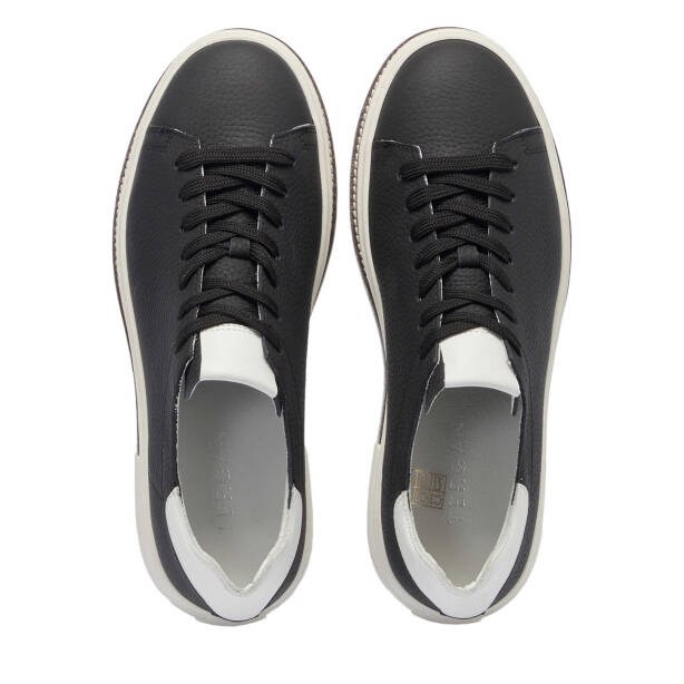 Siyah Deri Erkek Sneaker - E24I1AY56707-A41 - 5