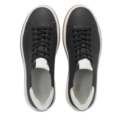  Siyah Deri Erkek Sneaker - E24I1AY56707-A41 - 5