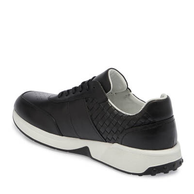  Siyah Deri Erkek Sneaker - E24I1AY56708-A43 - 2