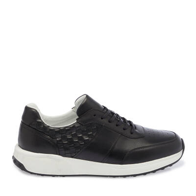  Siyah Deri Erkek Sneaker - E24I1AY56708-A43 - 3