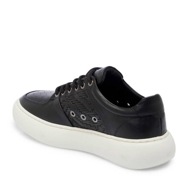 Siyah Deri Erkek Sneaker - E24I1AY56710-A23 - 2