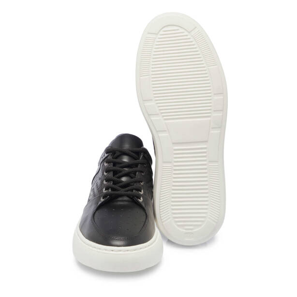 Siyah Deri Erkek Sneaker - E24I1AY56710-A23 - 4