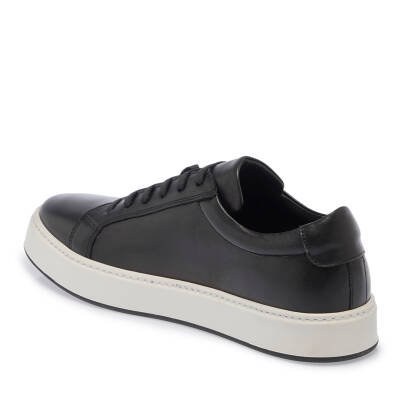  Siyah Deri Erkek Sneaker - E24I1AY56720-A43 - 2