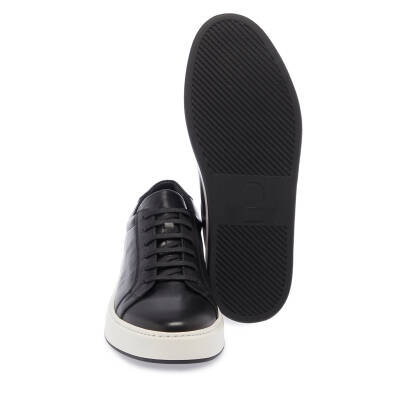 Siyah Deri Erkek Sneaker - E24I1AY56720-A43 - 4
