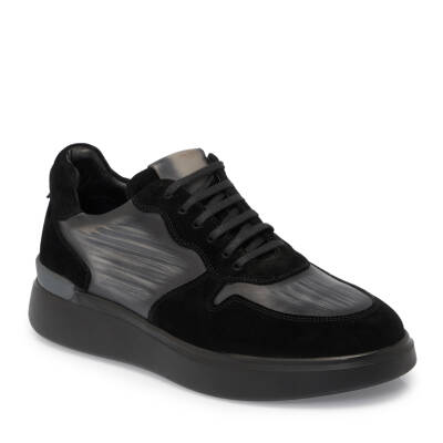 Siyah Deri Erkek Sneaker - E24I1AY56724-A01 - 1