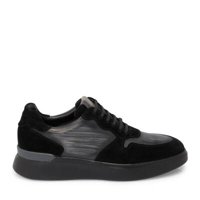 Siyah Deri Erkek Sneaker - E24I1AY56724-A01 - 3