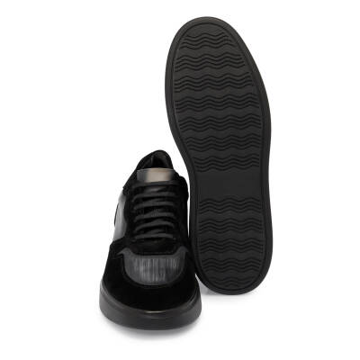 Siyah Deri Erkek Sneaker - E24I1AY56724-A01 - 4