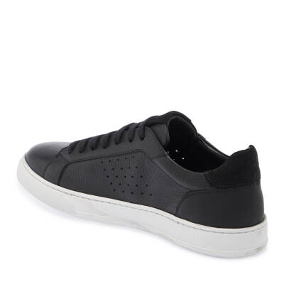  Siyah Deri Erkek Sneaker - E24I1AY56729-A41 - 2