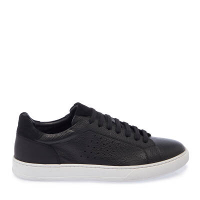  Siyah Deri Erkek Sneaker - E24I1AY56729-A41 - 3