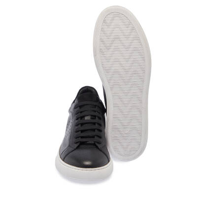  Siyah Deri Erkek Sneaker - E24I1AY56729-A41 - 4