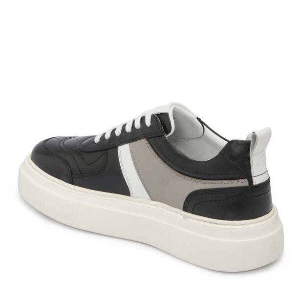 Siyah Deri Erkek Sneaker - E24I1AY56730-A23 - 2