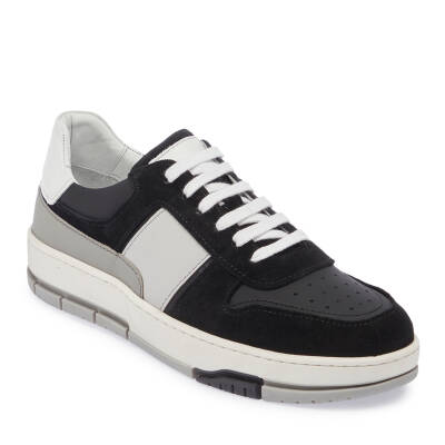 Siyah Deri Erkek Sneaker - E24I1AY56731-A01 