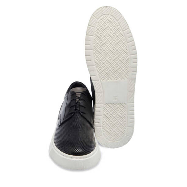 Siyah Deri Erkek Sneaker - E24I1AY56732-A23 - 4