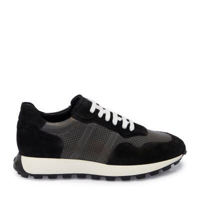 Siyah Deri Erkek Sneaker - E24I1AY56733-A01 - 3