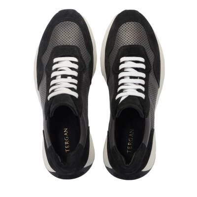Siyah Deri Erkek Sneaker - E24I1AY56733-A01 - 5