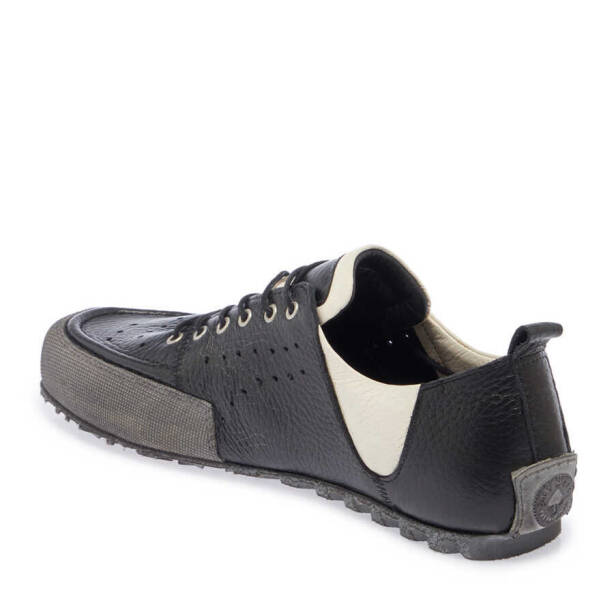 Siyah Deri Erkek Sneaker - E24I1AY56753-A23 - 2