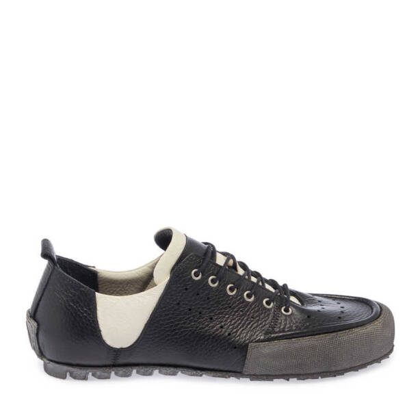 Siyah Deri Erkek Sneaker - E24I1AY56753-A23 - 3