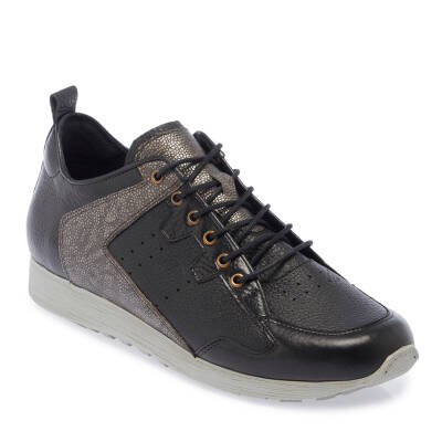  Siyah Deri Erkek Sneaker - E24I1AY56756-A23 