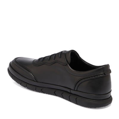 Siyah Deri Erkek Sneaker - E24I1AY56772-A23 - 2