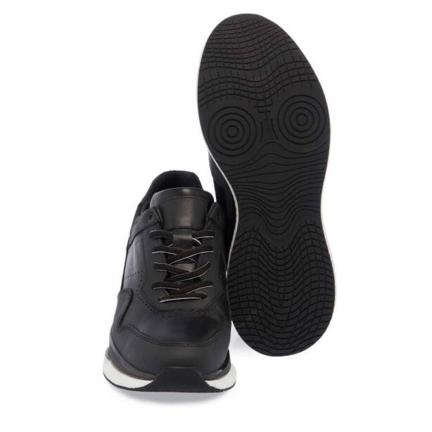 Siyah Deri Erkek Sneaker - E24I1AY56796-A23 - 4