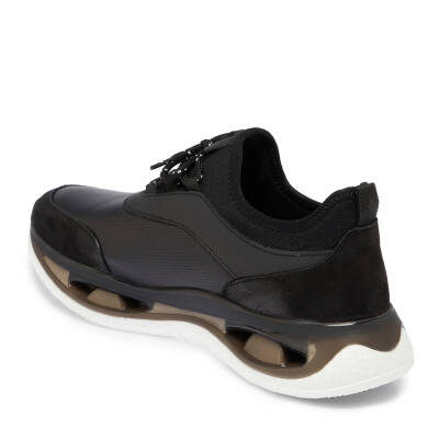 Siyah Deri Erkek Sneaker - E24I1AY56797-A23 - 2