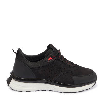 Siyah Deri Erkek Sneaker - E24I1AY56801-A23 - 3