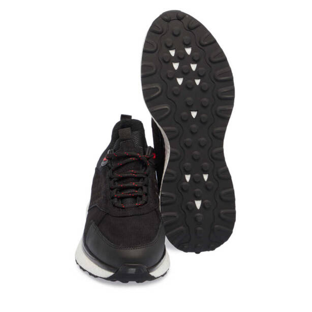 Siyah Deri Erkek Sneaker - E24I1AY56801-A23 - 4