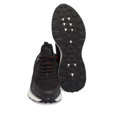 Siyah Deri Erkek Sneaker - E24I1AY56801-A23 - 4
