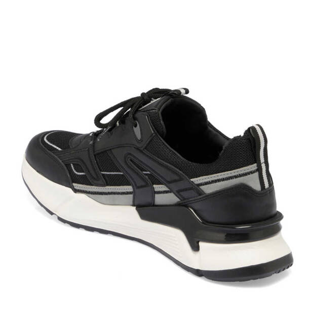 Siyah Deri Erkek Sneaker - E24I1AY56803-A23 - 2